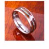Tungsten Ring Koa Wood and Abalone Shell Inlay 6mm